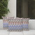 Set of Three 16" Gray and Orange Geometric Indoor Outdoor Throw Pillow Cover and Insert