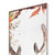 42" White Brown Orange And Green Solid Wood Deer Garden Stake