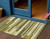 3' X 5' Olive Green Ivory And Beige Striped Washable Indoor Outdoor Area Rug