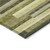 3' X 5' Olive Green Ivory And Beige Striped Washable Indoor Outdoor Area Rug