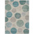 5' X 8' Teal Blue Ivory And Pale Aqua Geometric Washable Indoor Outdoor Area Rug
