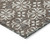 3' X 5' Brown Gray And Beige Floral Washable Indoor Outdoor Area Rug