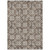 3' X 5' Brown Gray And Beige Floral Washable Indoor Outdoor Area Rug