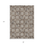 3' X 5' Brown Gray And Beige Floral Washable Indoor Outdoor Area Rug