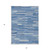 3' X 5' Sky Blue Gray And Ivory Striped Washable Indoor Outdoor Area Rug