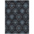 5' X 8' Blue Charcoal And Gray Medallion Washable Indoor Outdoor Area Rug