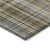 2' X 8' Green Beige and Gray Plaid Washable Non Skid Indoor Outdoor Area Rug