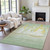 5' X 8' Green And Gold Nautical Washable Indoor Outdoor Area Rug