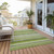 3' X 5' Fern Green Striped Washable Non Skid Indoor Outdoor Area Rug - Fern Green