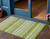 3' X 5' Fern Green Striped Washable Non Skid Indoor Outdoor Area Rug - Fern Green