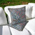 Set of Two 16" X 16" Gray and Yellow Peacock Blown Seam Floral Indoor Outdoor Throw Pillow Polyester Home Accent