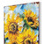 30" Yellow Brown And Green Solid Wood Sunflowers Garden Stake
