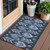 3' X 5' Denim Blue And Sky Blue Southwestern Washable Indoor Outdoor Area Rug