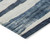 3' X 5' Denim Blue And Gray Striped Washable Indoor Outdoor Area Rug Transitional Style - Denim Blue, Gray Color