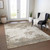 5' X 8' Taupe And Beige Abstract Washable Indoor Outdoor Area Rug