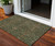 3' X 5' Emerald Brown And Red Floral Washable Indoor Outdoor Area Rug
