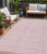5' X 8' Pink And Silver Geometric Washable Indoor Outdoor Area Rug