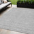 5' X 8' Silver Gray And Ivory Floral Washable Indoor Outdoor Area Rug