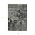 5' X 8' Gray Dark Green and Black Floral Washable Non Skid Indoor Outdoor Area Rug