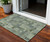 3' X 5' Green And Mint Green Geometric Washable Indoor Outdoor Area Rug