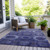 3' X 5' Purple And Beige Medallion Washable Indoor Outdoor Area Rug