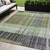 5' X 8' Artichoke Green Charcoal And Purple Striped Washable Indoor Outdoor Area Rug - Artichoke Green, Charcoal, Purple