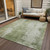 5' X 8' Sage And Ivory Abstract Washable Indoor Outdoor Area Rug - Sage, Ivory