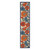 8' Ivory Blue And Orange Floral Indoor Outdoor Runner Rug