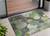 3' X 5' Green and Gray Abstract Washable Non Skid Indoor Outdoor Area Rug