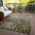 5' X 8' Brown Gray And Ivory Abstract Washable Indoor Outdoor Area Rug