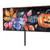 10" Black And Orange Happy Halloween Pumpkin Solid Wood Garden Stake