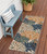 6' Blue Green And Orange Floral Indoor Outdoor Runner Rug