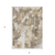 3' X 5' Taupe and Ivory Floral Washable Non Skid Indoor Outdoor Area Rug