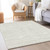 5' X 8' Ivory And Beige Geometric Washable Indoor Outdoor Area Rug Transitional Style - Ivory, Beige Color