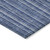 5' X 8' Denim Blue And Ivory Striped Washable Indoor Outdoor Area Rug - 880016495973