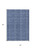 5' X 8' Denim Blue And Ivory Striped Washable Indoor Outdoor Area Rug