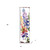 36" White Blue And Purple Watercolor Floral Solid Wood Porch Sign