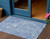 3' X 5' Sky Blue And Navy Blue Abstract Washable Indoor Outdoor Area Rug - Sky Blue, Navy Blue