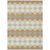 3' X 5' Gold Copper And Ivory Geometric Washable Indoor Outdoor Area Rug