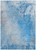 3' X 5' Blue And Gray Abstract Washable Indoor Outdoor Area Rug - Blue, Gray