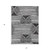 5' X 8' Black and White Abstract Washable Non Skid Indoor Outdoor Area Rug - Black, White