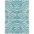 5' X 8' Teal Blue And Ivory Animal Print Washable Indoor Outdoor Area Rug