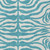 5' X 8' Teal Blue And Ivory Animal Print Washable Indoor Outdoor Area Rug