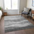 3' X 5' Gray And Charcoal Abstract Washable Indoor Outdoor Area Rug - 880016501902