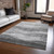 3' X 5' Gray And Charcoal Abstract Washable Indoor Outdoor Area Rug Transitional Style - Gray, Charcoal Color