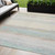 5' X 8' Ivory Abstract Washable Indoor Outdoor Area Rug