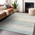 5' X 8' Ivory Abstract Washable Indoor Outdoor Area Rug