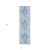 8' Runner Blue Geometric Washable Non Skid Indoor Outdoor Runner Rug