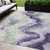 5' X 8' Lavender And Mint Green Abstract Washable Indoor Outdoor Area Rug