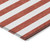8' Runner Red and White Striped Washable Non Skid Indoor Outdoor Runner Rug